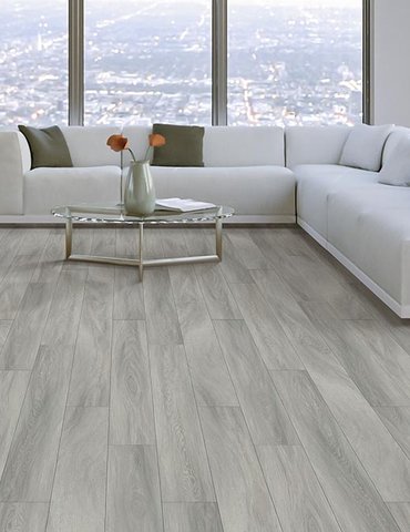 Living Room Gray Greige Luxury Vinyl Plank LVP -  Walter's Flooring in West Bend, WI