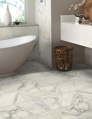 Bathroom Porcelain Marble Tile - Walter's Flooring in West Bend, WI